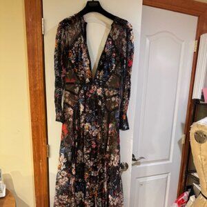 Elie Saab One of A Kind Long Sleeve Long Dress, Size 38